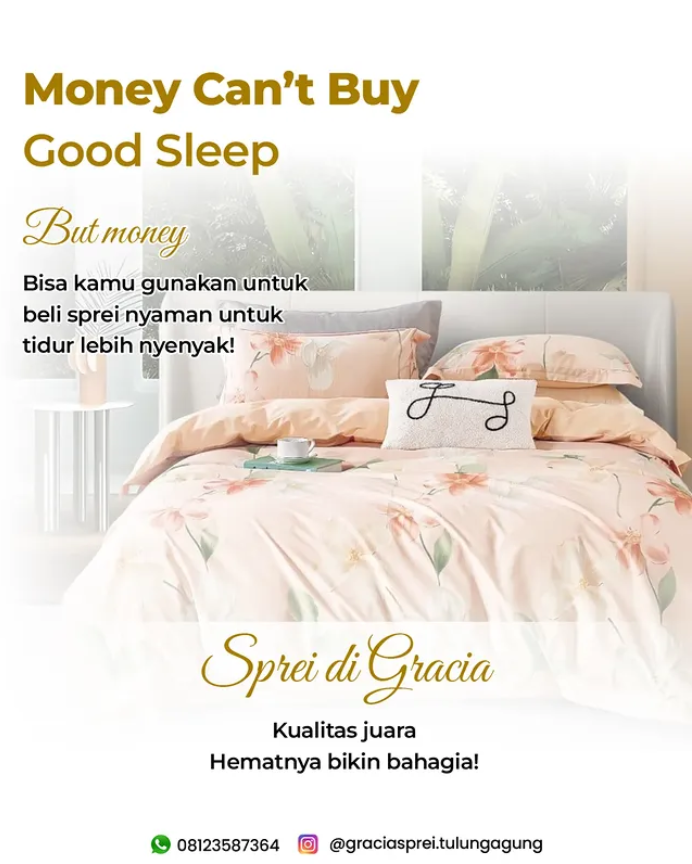 <p>tapi sprei nyaman yang bikin tidur lebih tenang